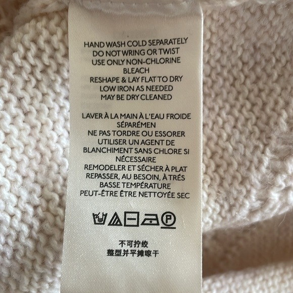 Free People Reina Cable Pullover / Powder Puff Cream Sweater size XL - Picture 3 of 7